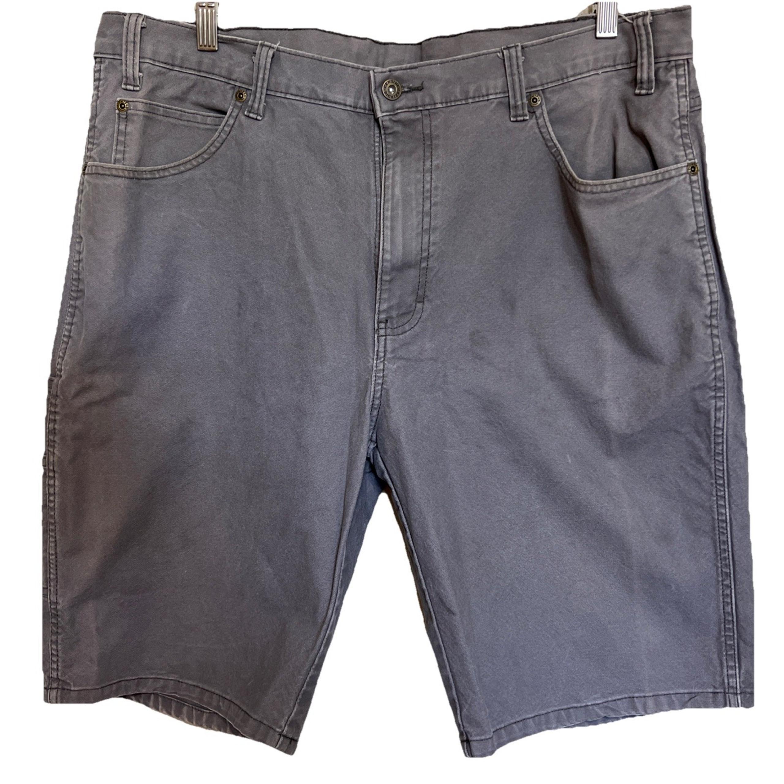 Men's Dickies Gray Denim Work Shorts Size 38 Double Tool Pockets