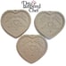 The Pampered Chef set of 3 vintage 1992 sweetheart clay cookie molds.