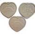 The Pampered Chef set of 3 vintage 1992 sweetheart clay cookie molds.