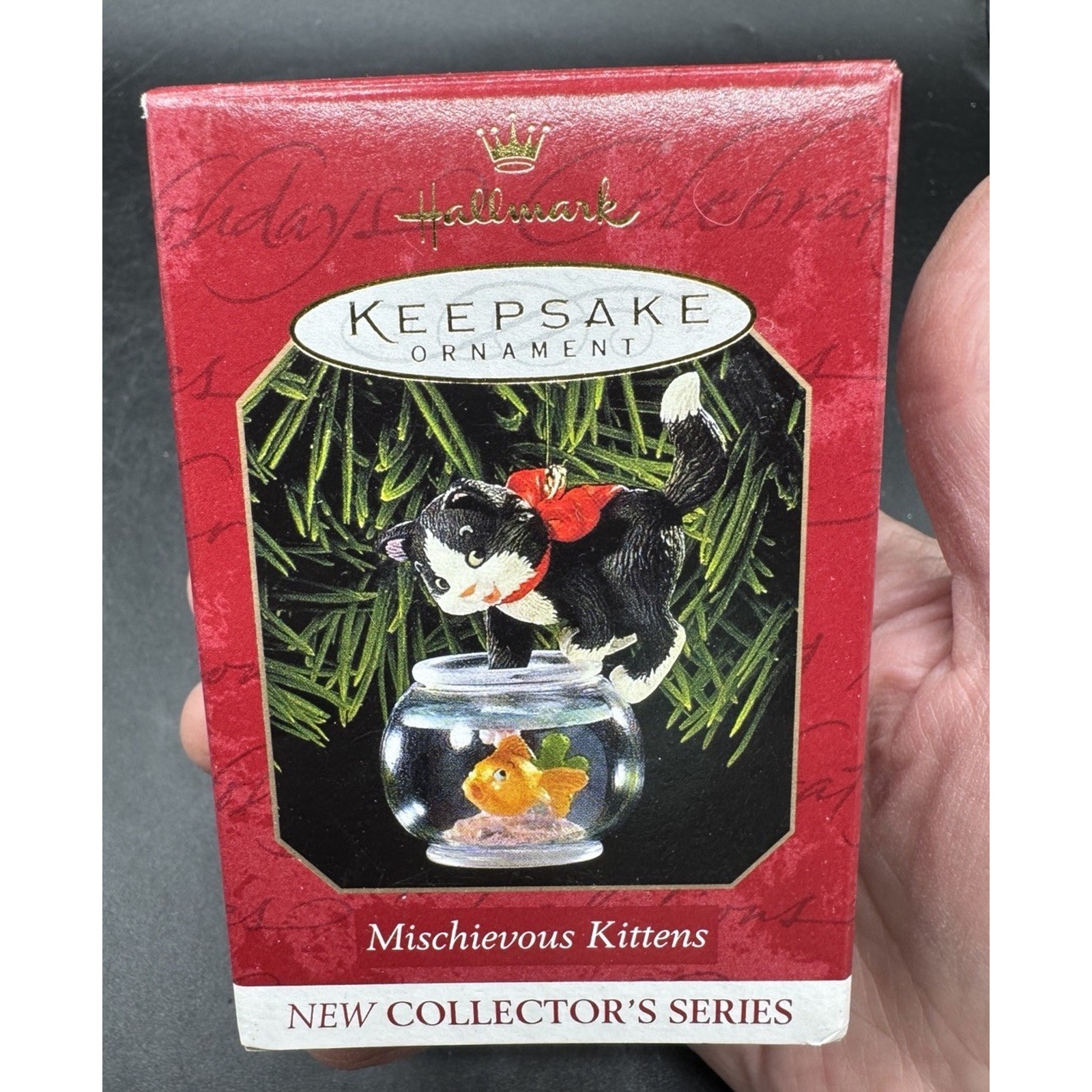 Brand New Hallmark 1999 Ornament Mischievous Kittens 1st Series Nina Aube -32D