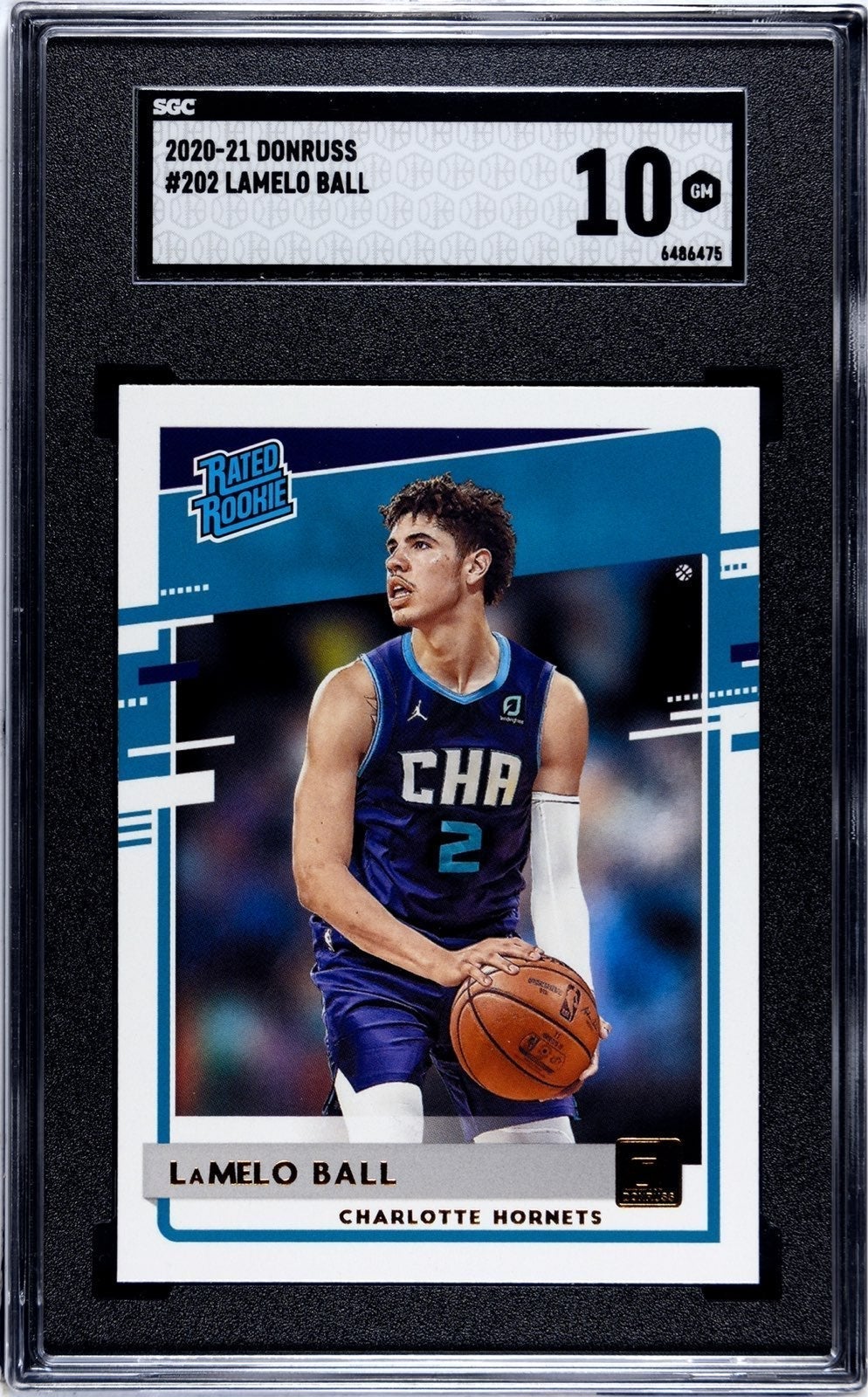 2020 Panini Donruss Rated Rookie #202 LaMelo Ball SGC 10