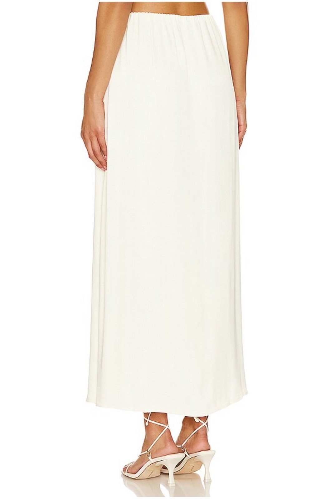 Pokie & Sebastian long skirt for women size M color white creamy