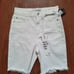Celebrity Pink Frayed Hem Bermuda Jeans Shorts 24 White NWT