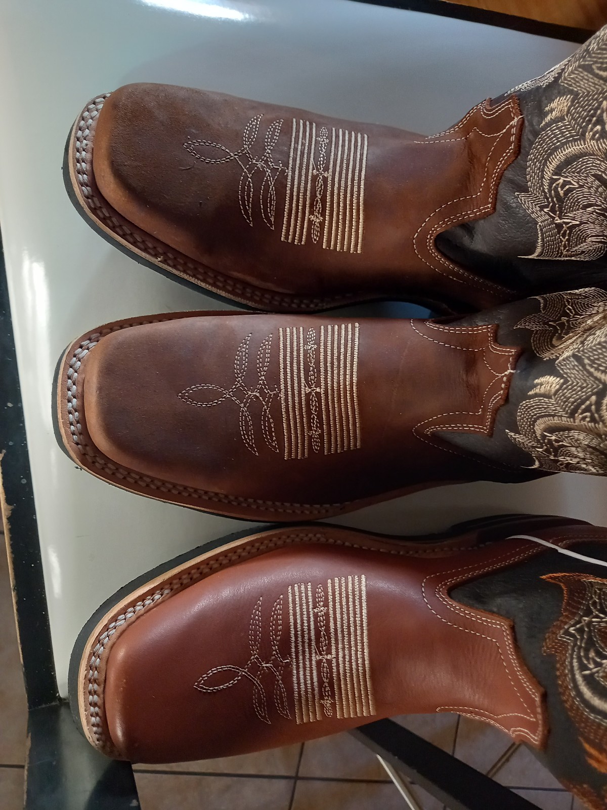 Leather boots