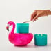 Bath and body works 3 wick flamingo glitter candle holder