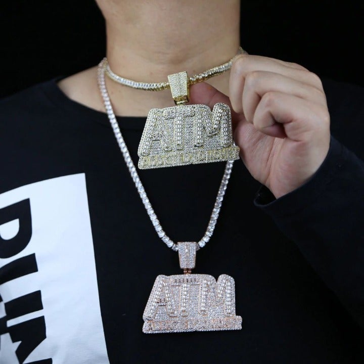 Iced Out Addicted To Money Diamond Covered Necklace