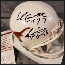 EARL CAMPBELL RICKY WILLIAMS TEXAS LONGHORNS SIGNED Mini HELMET