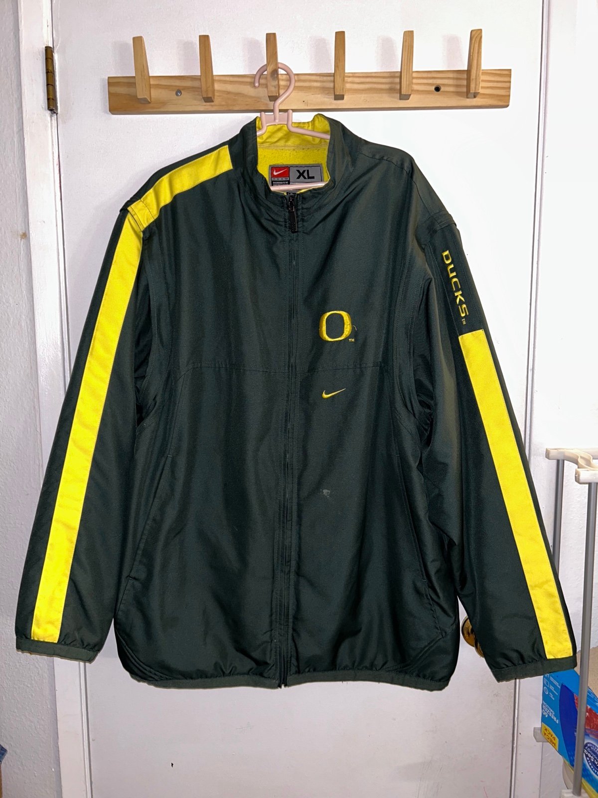 Nike Oregon Ducks Team Full Zip Therma Jacket / Vest Men Removable Sleeves Sz XL