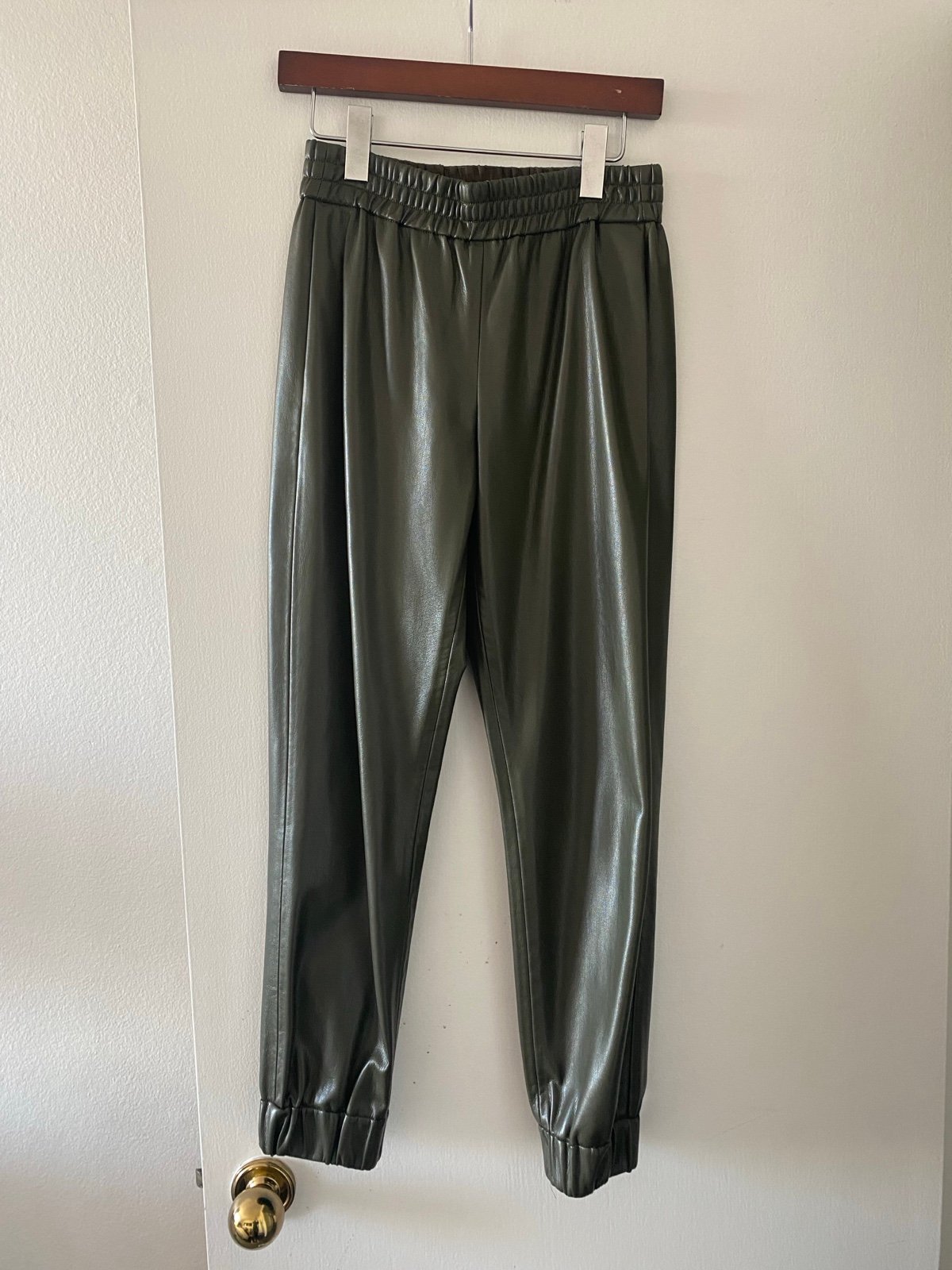 Pleather joggers
