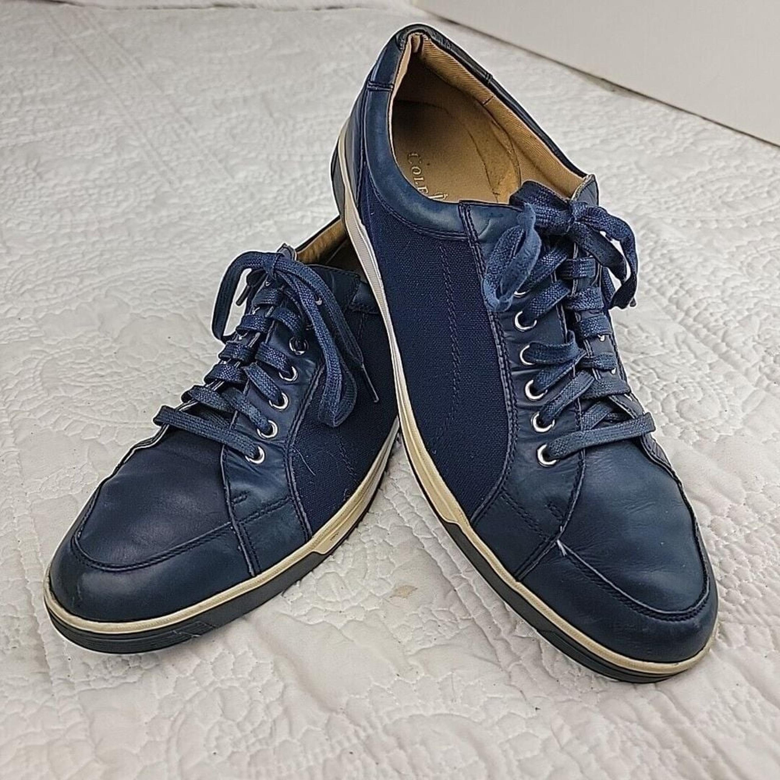 Cole Haan Mens 11.5 M Navy Vartan Sport Oxford Sneakers Casual