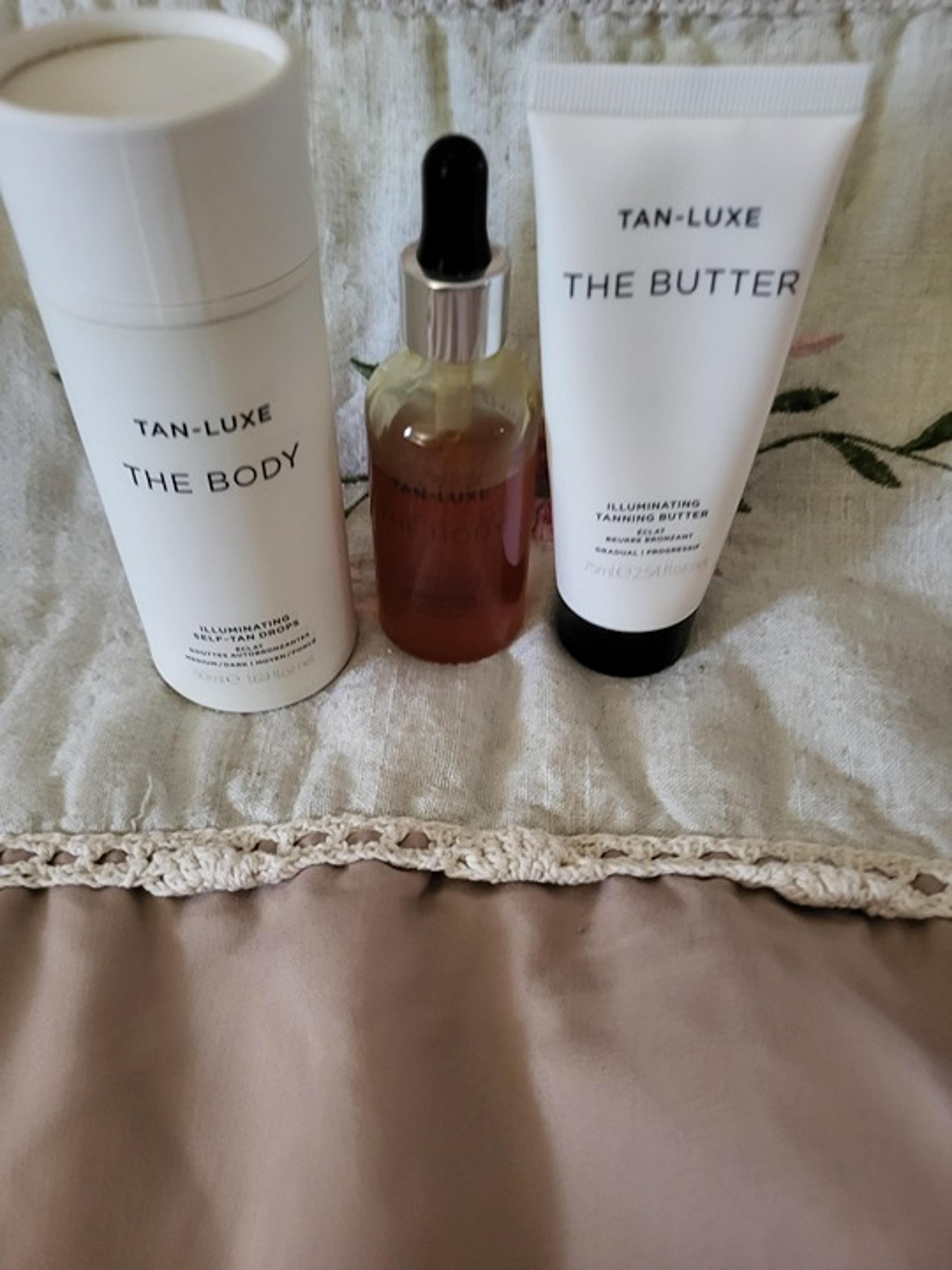 Tan-Luxe tanner 1.69 fl oz drops & Iluminating tanning butter 2.54 fl oz