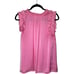 Glam Women's Large Sleeveless Tank Top Blouse Shirt Baby Pink Ruffles Feminine