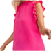 Glam Women's Large Sleeveless Tank Top Blouse Shirt Baby Pink Ruffles Feminine