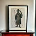 Brass Rubbing on Handmade Paper-Korean Ancestral Art-20x15-Asian/ Framed Art