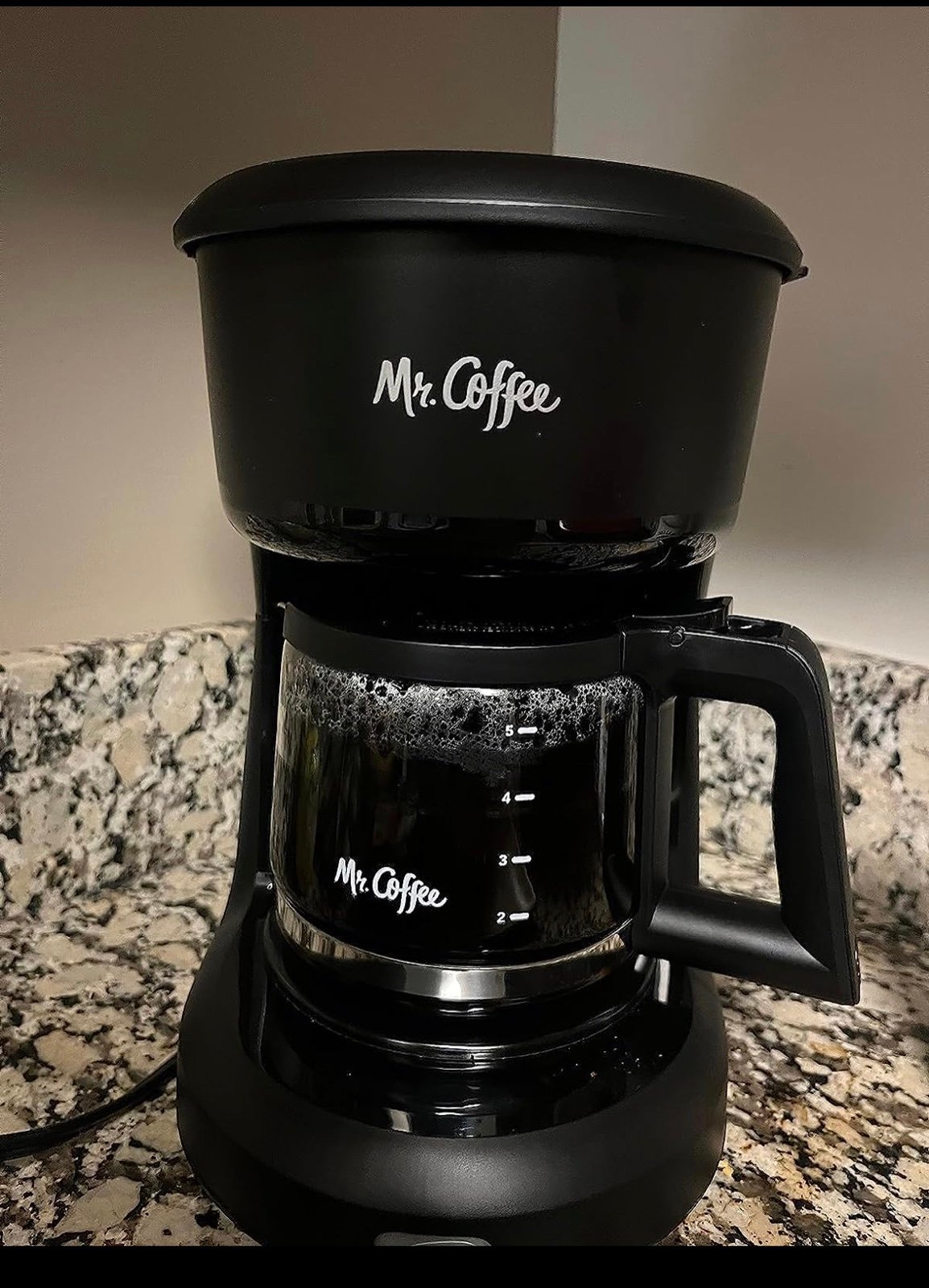 Mr. Coffee 2129512, 5-Cup Mini Brew Switch Coffee Maker, Black