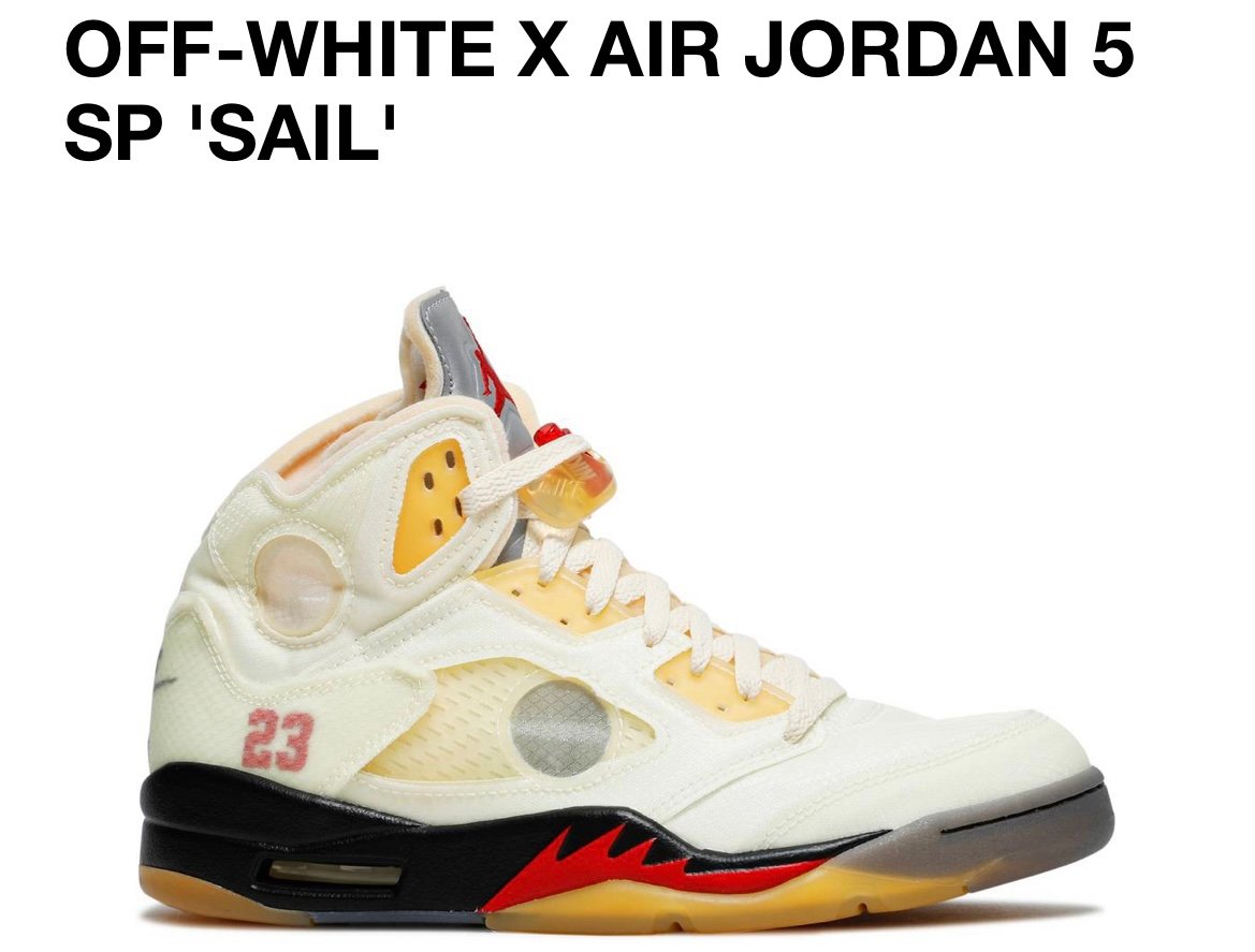 Jordan 5 Off-White