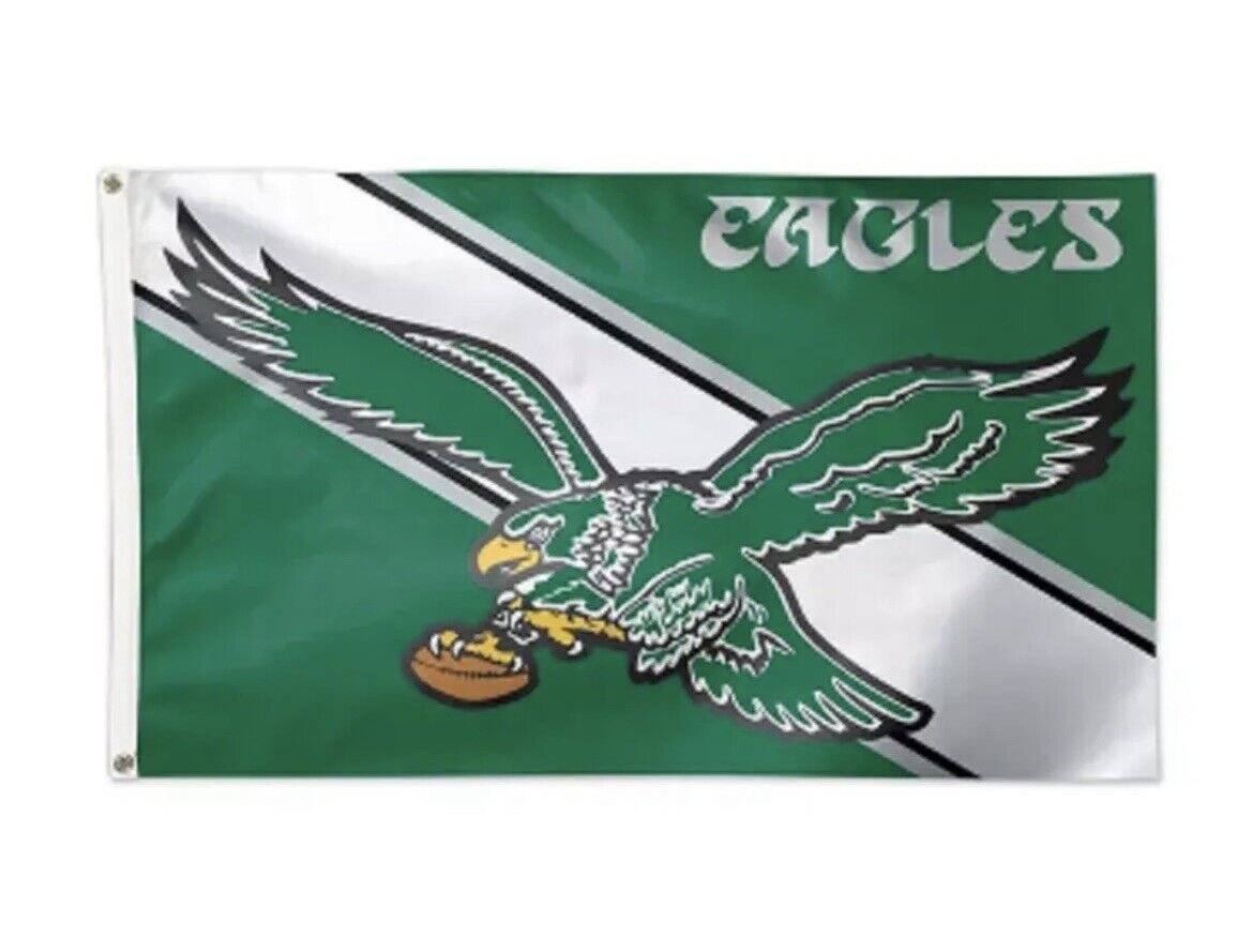 Philadelphia Eagles Extra Large Flag 5x8 Foot Double Sided Throwback Logo