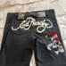 ed hardy wide leg jeans