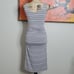 Athleta Gray and White Striped Midi Maternity Dress Size XS