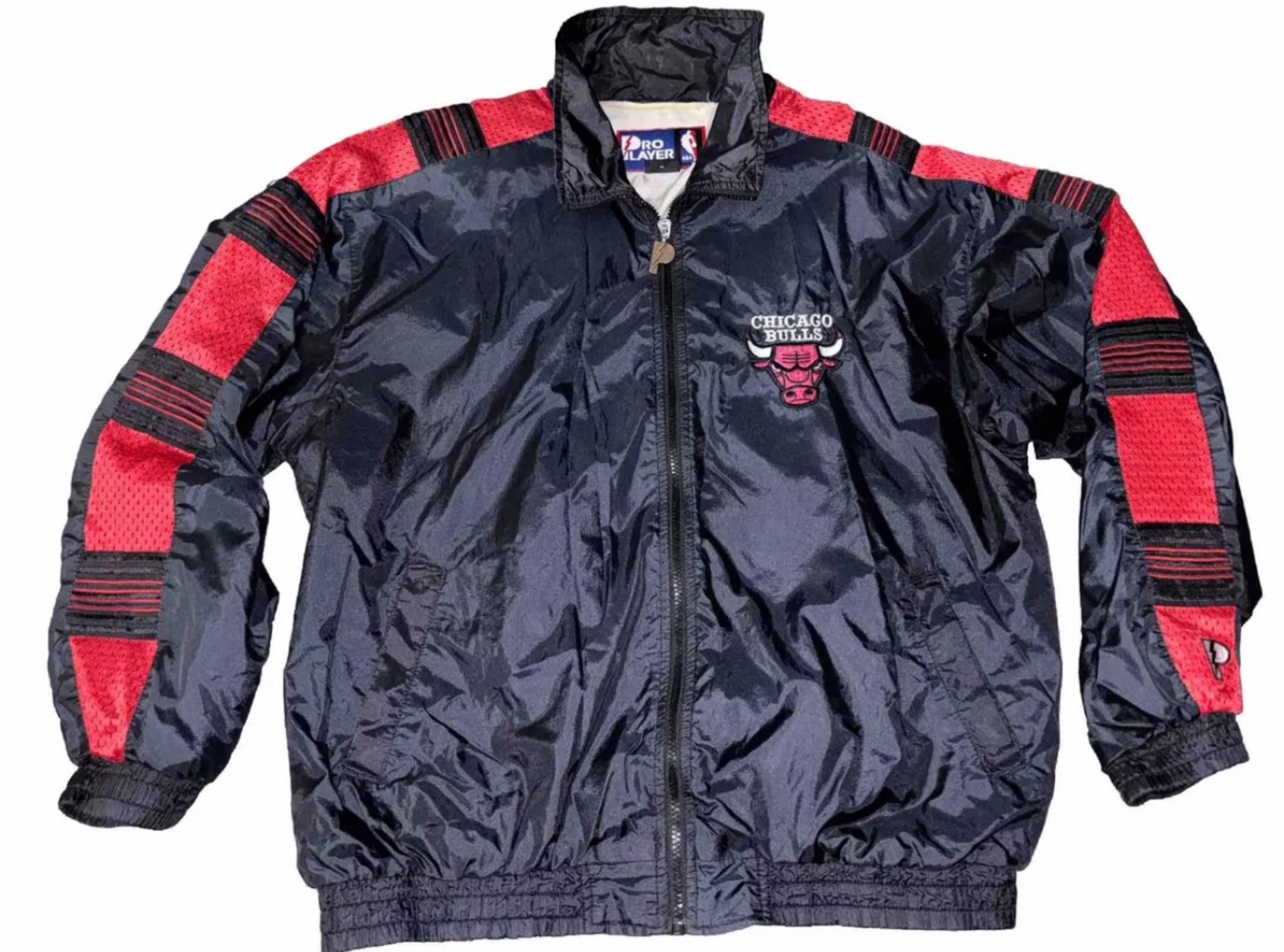 Vintage Chicago Bulls Pro Player Windbreaker Jacket Mens Size Large