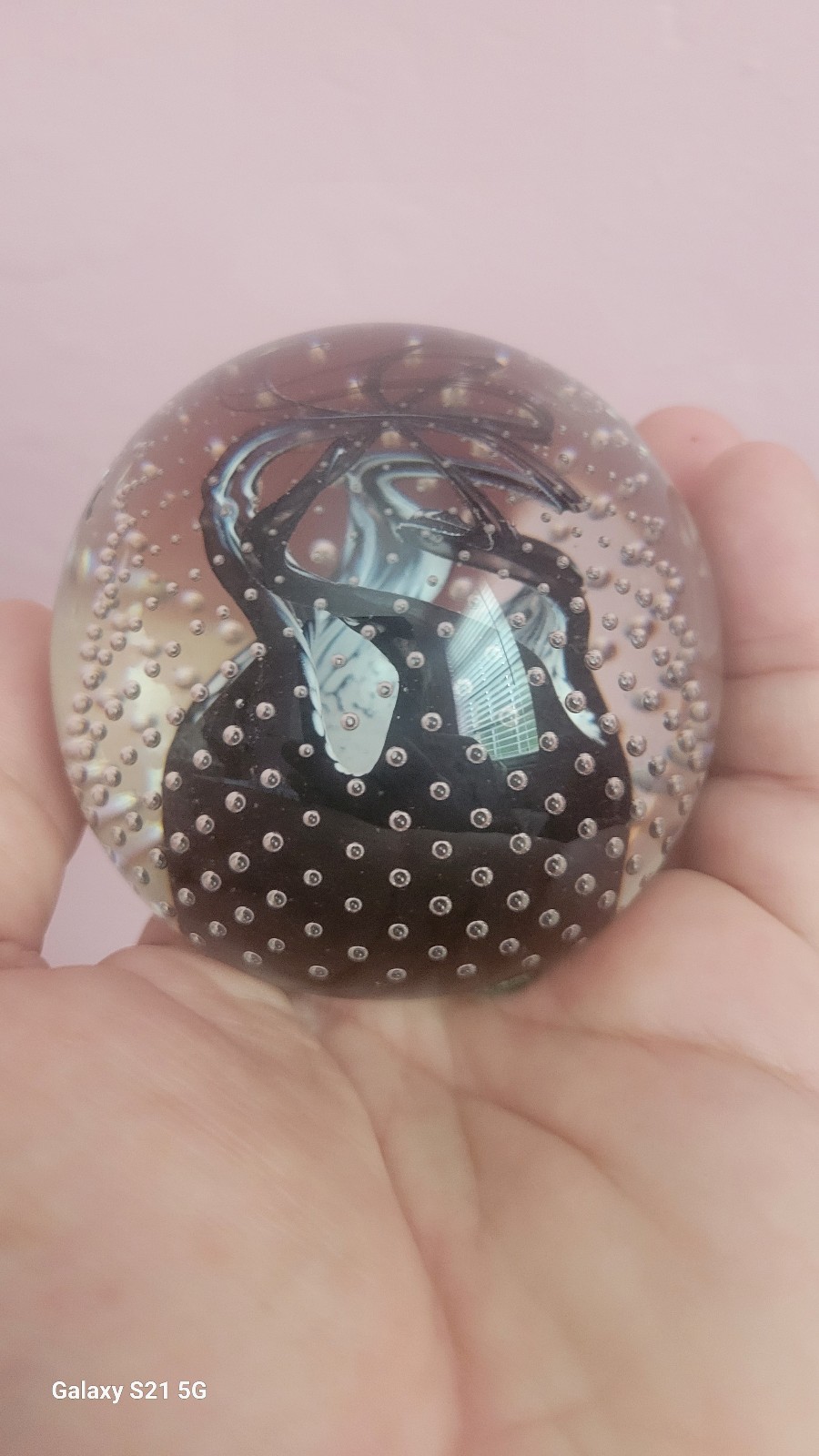 Vintage Caithness Cauldron Glass Paperweight Made in Scotland GORGEOUS