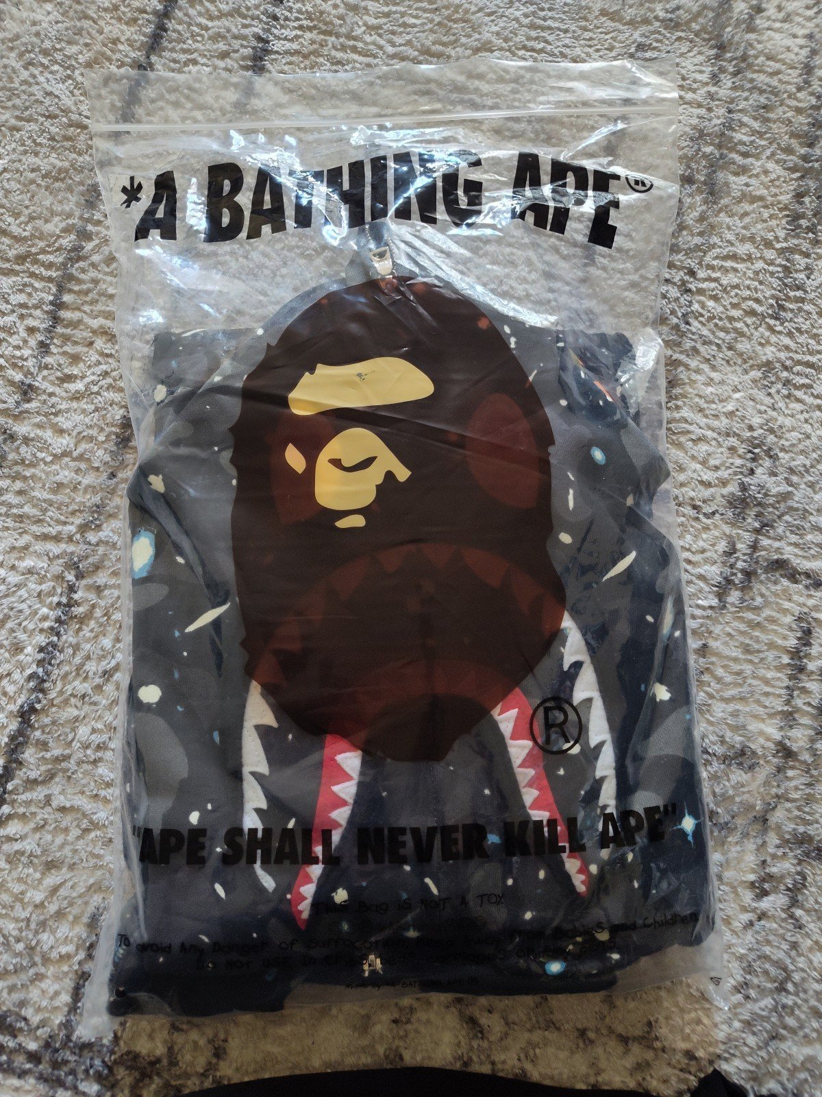 Space Camo Bape Shark Hoodie