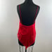 VINTAGE La Femme De Vanity Fair Lace Teddy Red Sleeveless V-Neckline Satin