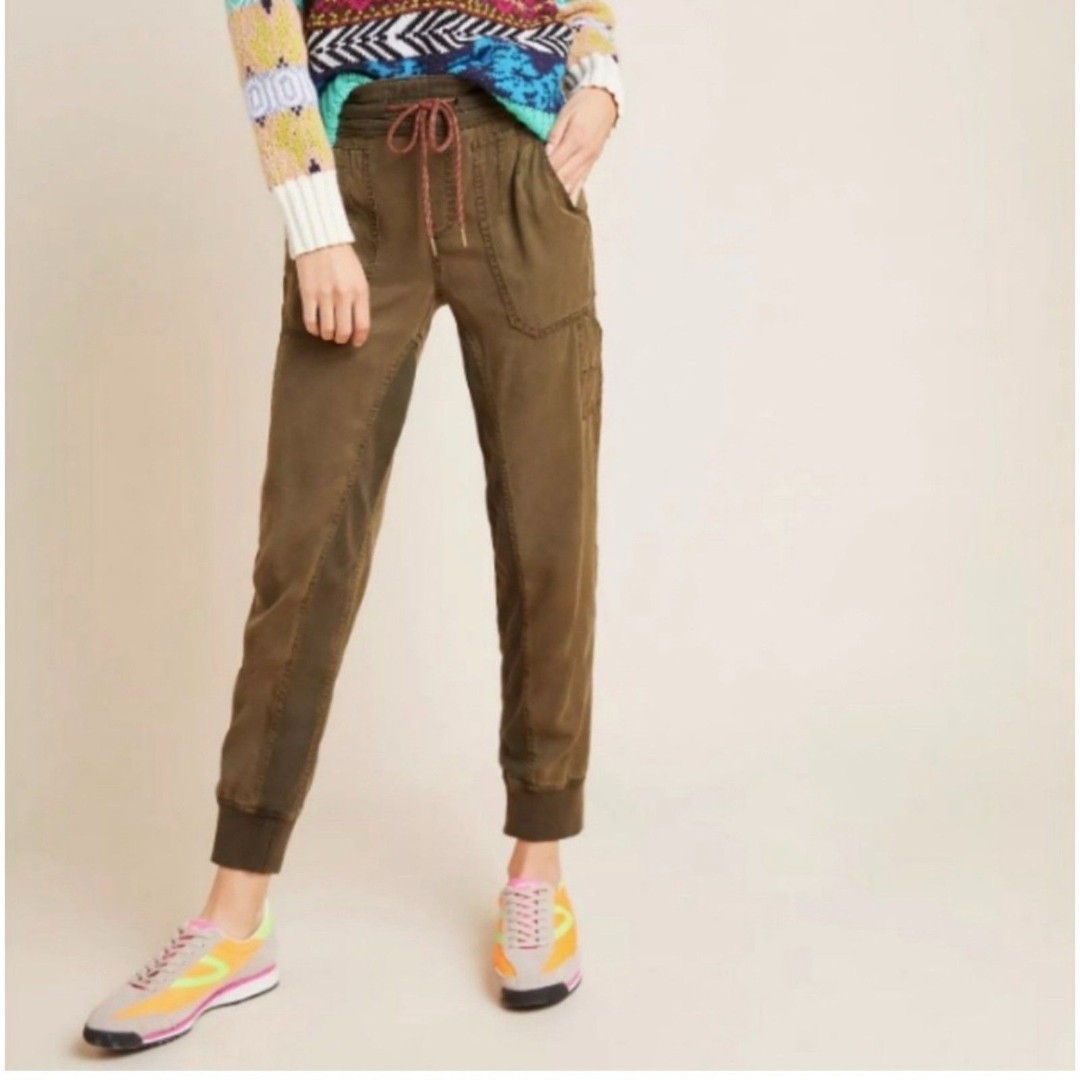 Anthropologie Casual the Nomad Jogger Women's Pants Green Lyocel Drawstring (S)