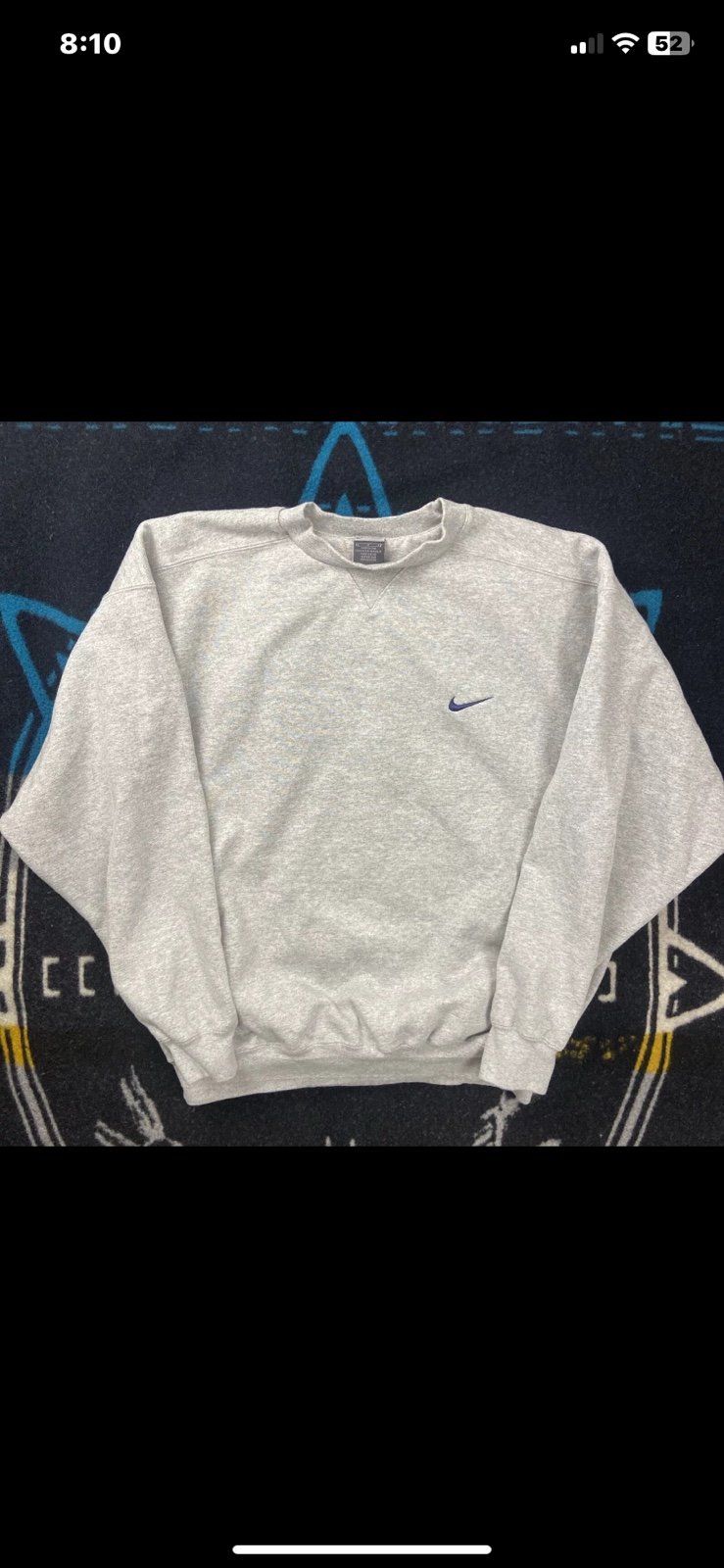 Vintage 90s Nike USA Olympic Track Field Crewneck Sweatshirt Men’s Large Gray
