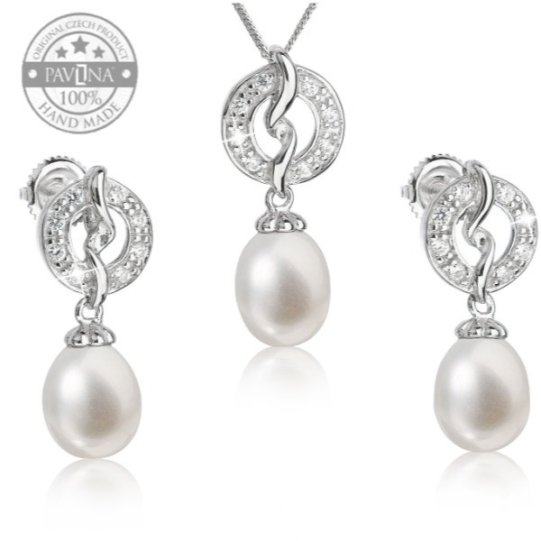 Pearl Set Necklace Earrings AAA Quality