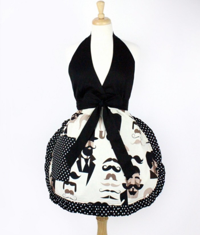 Retro Mustache Kitchen Apron