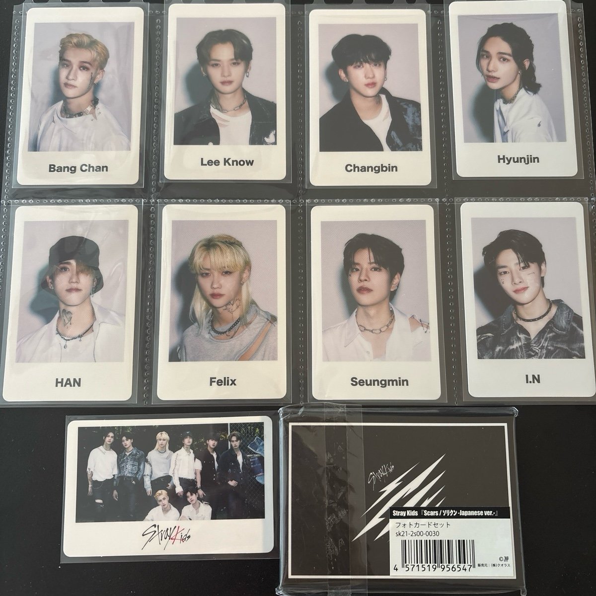 Stray Kids scars Japan md ot8 photocard set