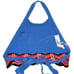 Zara Crochet Knit Blue Coral Open Back Halter Crop Top Size Small