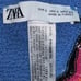 Zara Crochet Knit Blue Coral Open Back Halter Crop Top Size Small