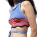 Zara Crochet Knit Blue Coral Open Back Halter Crop Top Size Small