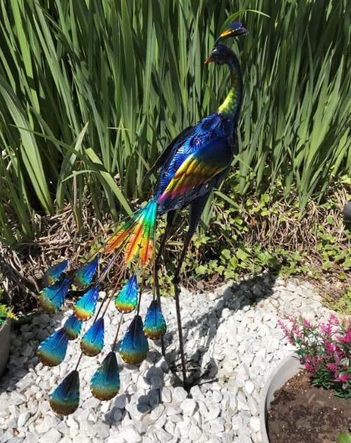 Outdoor Decor Peacock Yard Art Garden Sculptures & Statues