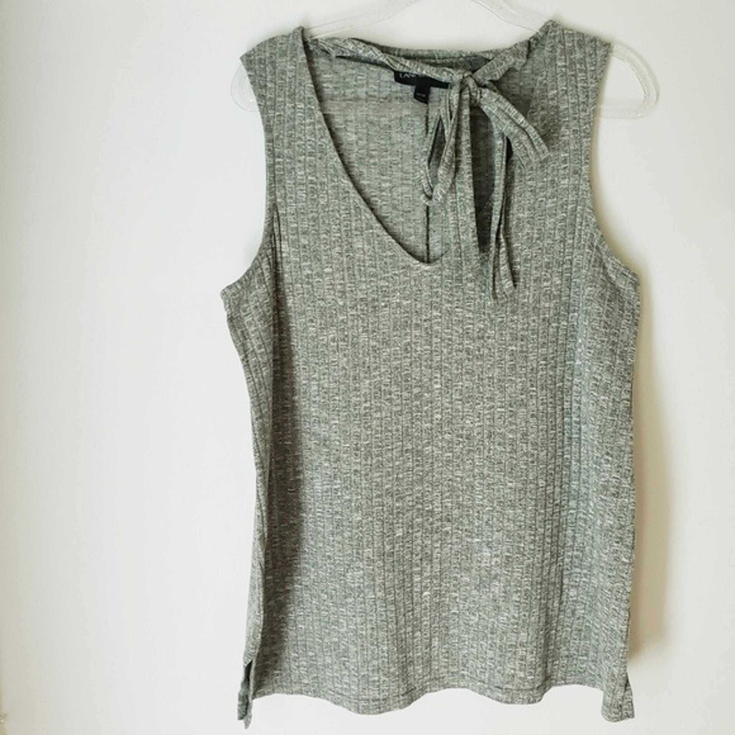 Lane Bryant | Tie V-Neck Ribbed Tank