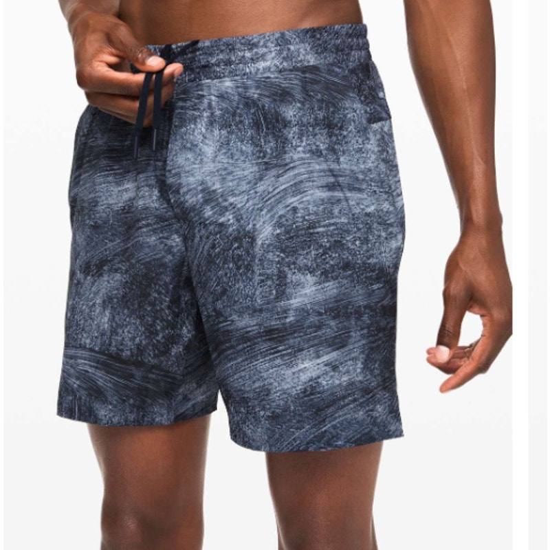 Lululemon Channel Cross Swim Short *7 Fjord Tempest Blue Multi SZ M