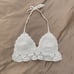 White Crocheted Cropped Top