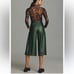 ANTHROPOLOGIE Faux Leather Culottes in Forest Green Size 4