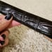 Talbots Black Crocodile Leather Heart Buckle Belt M