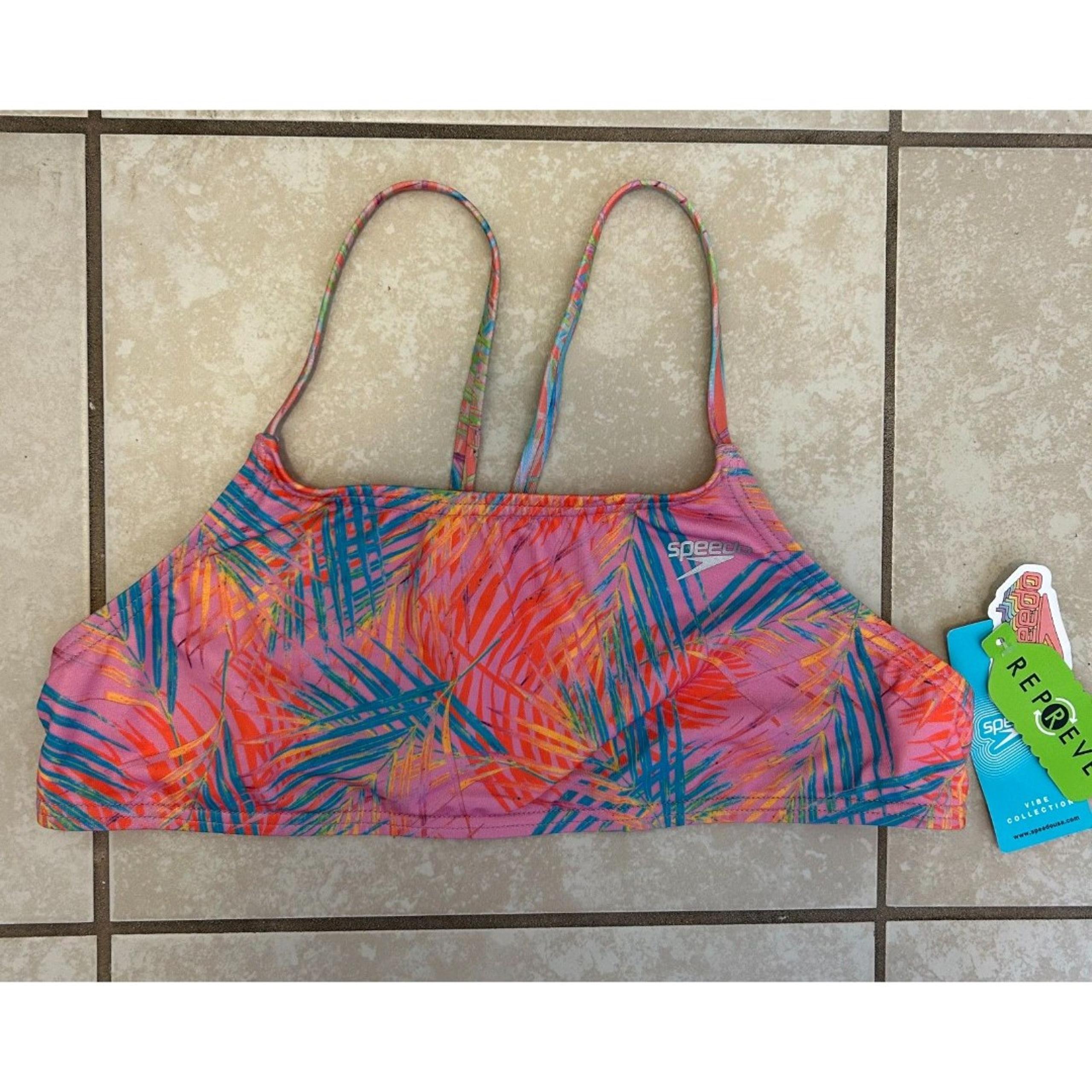 NWT Speedo Bikini Top Thrwoing Shade Women's Size XL Runs Small