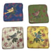 New 4 Coldwater Creek Holiday Collection HOLLY BIRD COASTERS Rustic Christmas
