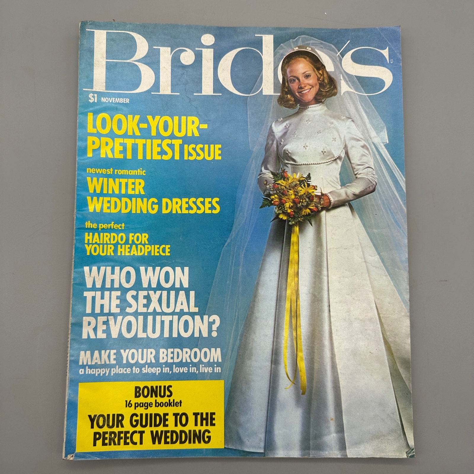 November 1971 Bride's Magazine Vintage Bridal Wedding Magazine 1970s