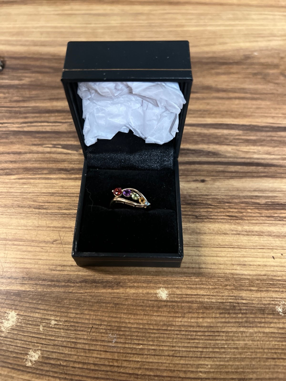 Multi stone yellow gold ring no stamp that I can see