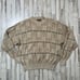 Vintage 90s Cream Grandpa Cottage 3D Knit Crewneck Sweater Mens Size XL
