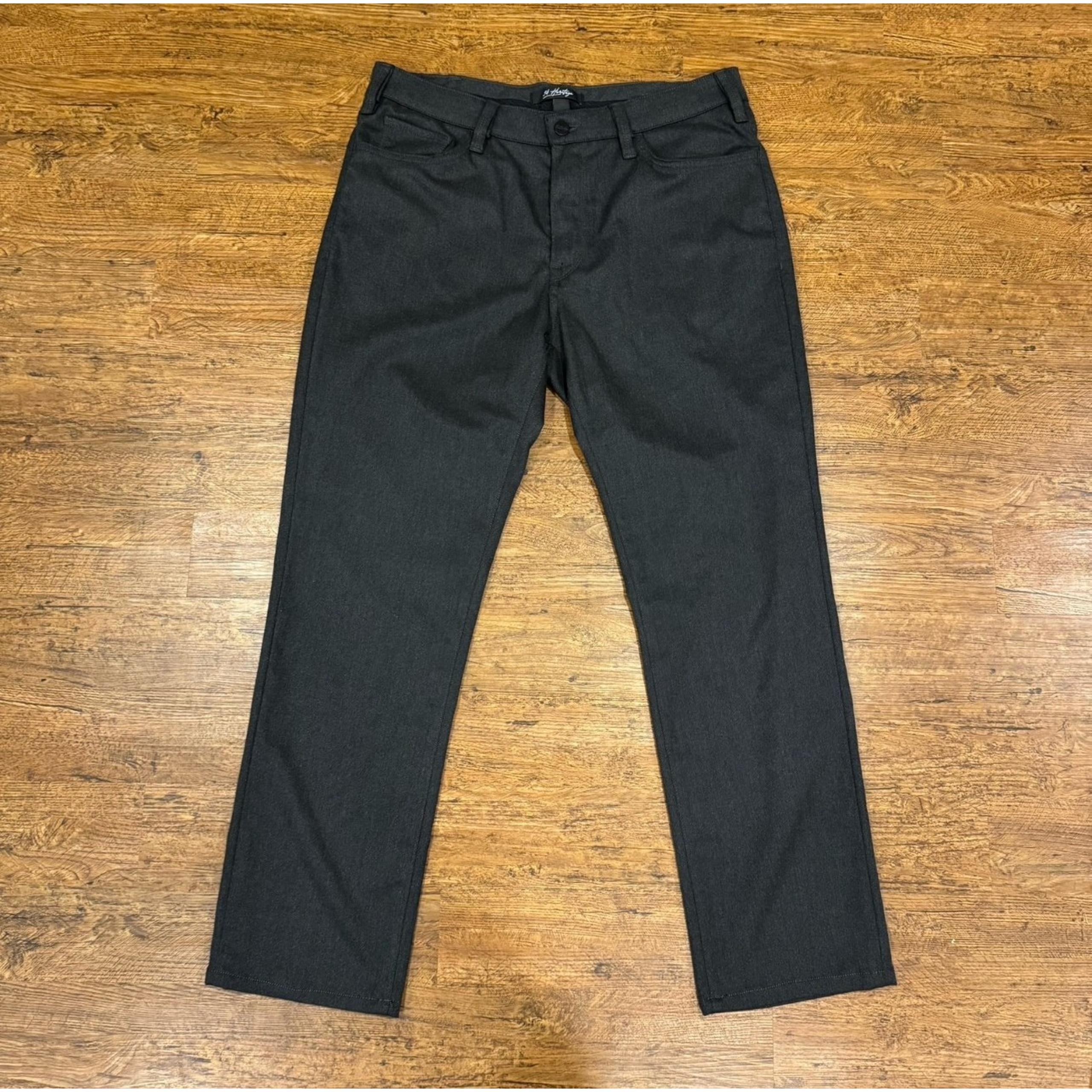 34 Heritage Black 5 Pocket Casual Preppy Stretch Chino Pants Trousers Men 37x32