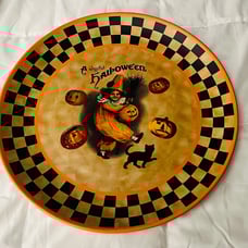 Bethany Lowe Designs A Joyful Halloween Plate 13.5” Diameter
