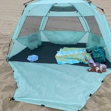Deluxe XL Pop Up Beach Tent Sun Shade Shelter for 3-4 Person, UV Protection
