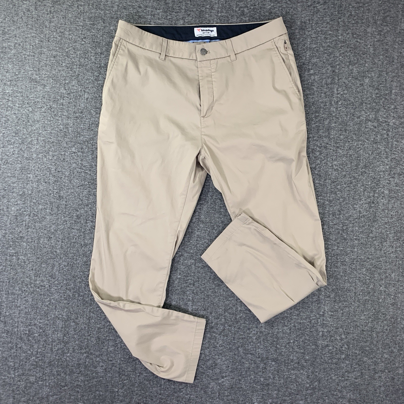 Birddog Pants Men 34x28 Beige Stretch Performance Athleisure Modern Unlined